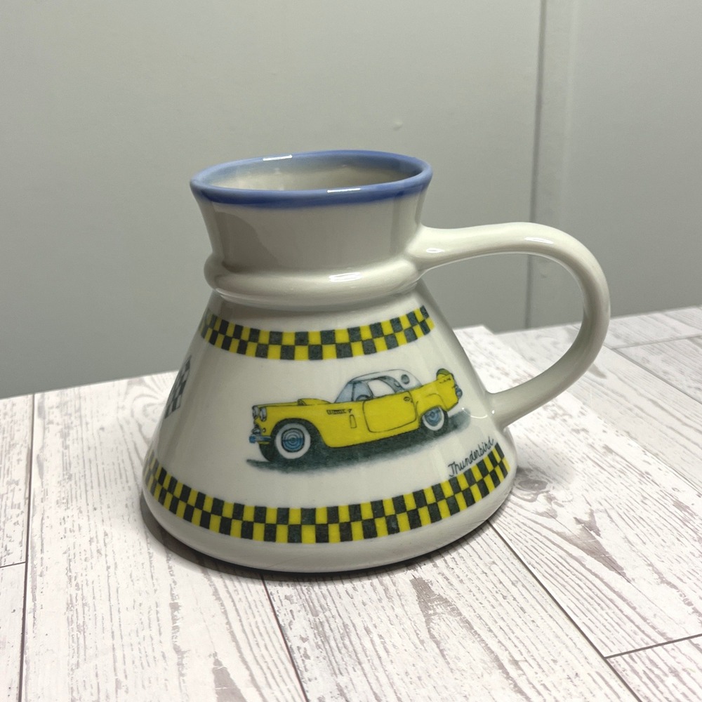 Otagiri Japan Carol Kruger Yellow Thunderbird Ceramic Travel Mug Weighted Base